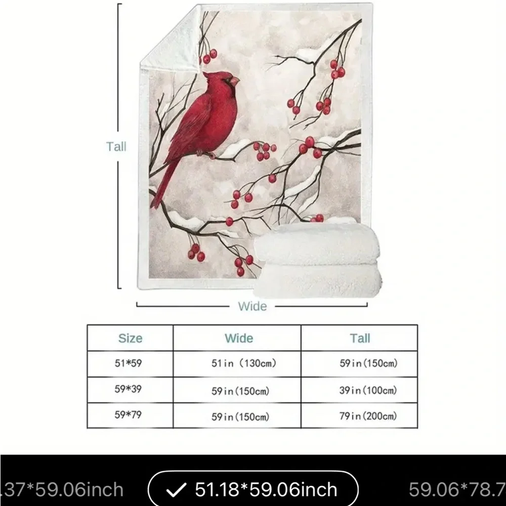 6 piece  set Red Cardinal Candles, throw and matching bracelet bundle.
